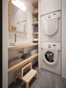 space efficient laundry room design