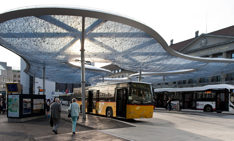 vehovar & jauslin and formTL inflate aarau bus station canopy