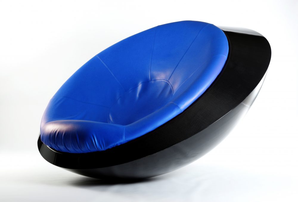 ufo rocking chair blue