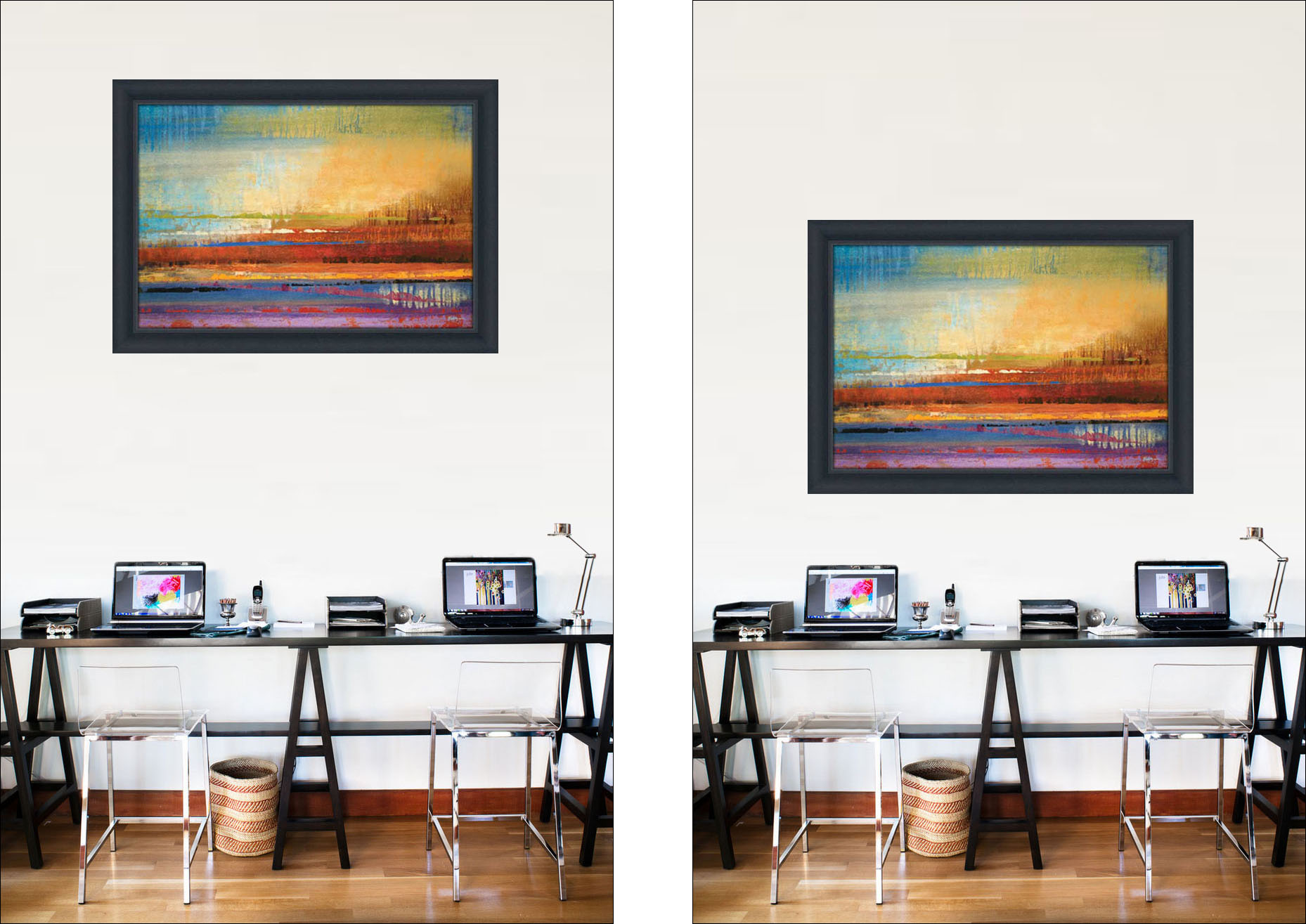 where to hang large pictures