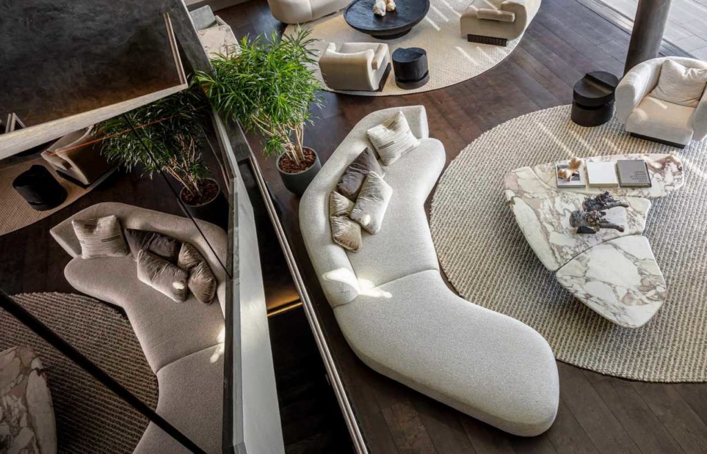 Another view of the Repose sofa in the South Villa Pent house 