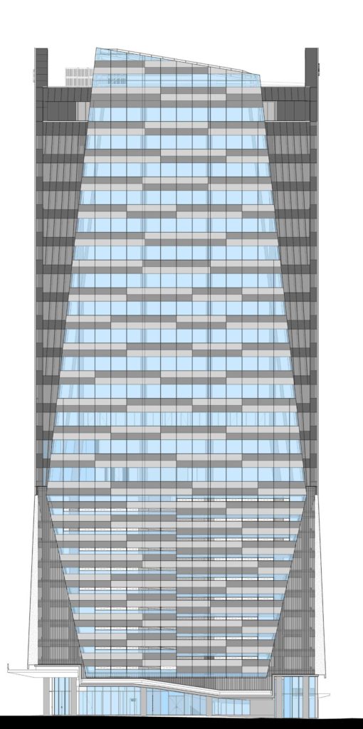 35 Lower Long: glass tower elevation