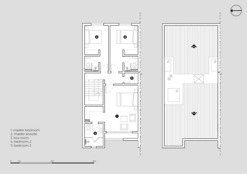 5 four-Bedroom Terrace Apartment design floor plan