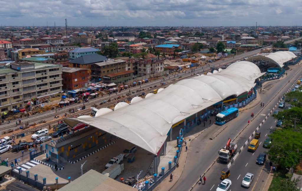 Aerial View of Yaba Bus Terminal