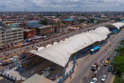 Aerial View of Yaba Bus Terminal