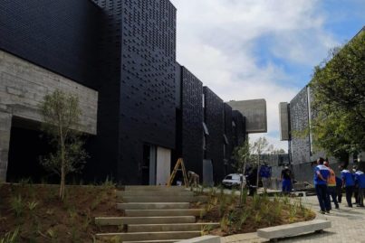 Another view of 31 commerce showing site progress