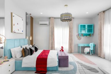 Luxury bedroom with charming interior decor by numi design house.