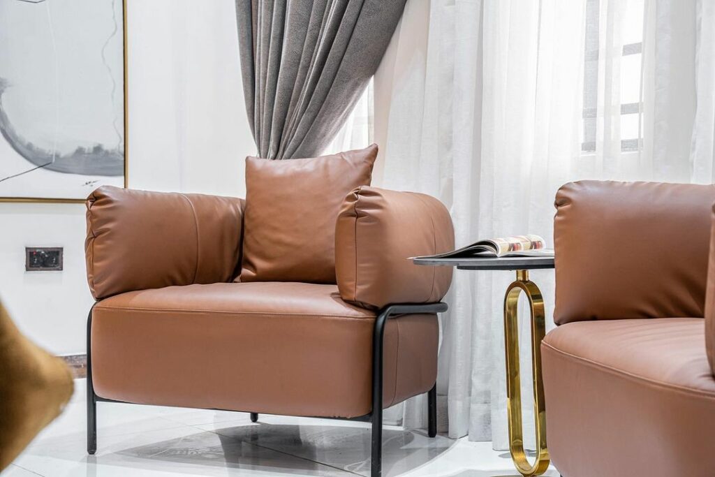 Conversation Seats in Contemporary Art Deco Living Room by Mimiz Interior
