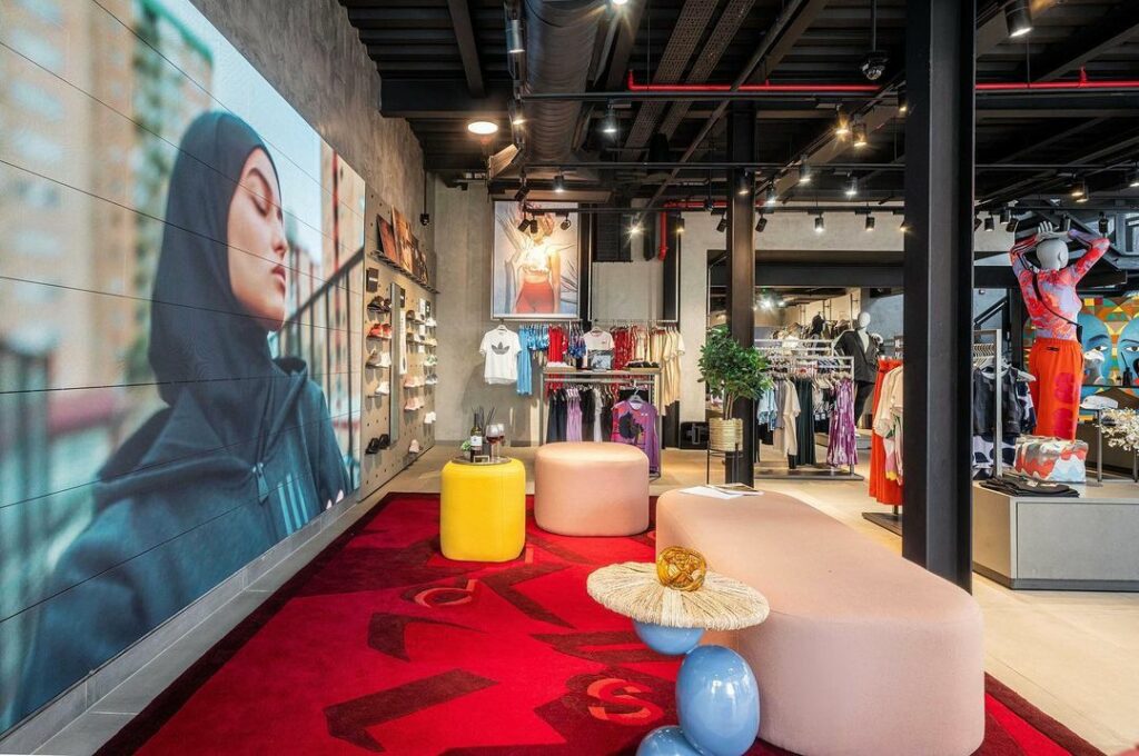 View of Adidas Flagship Store by Teal Harmony Design