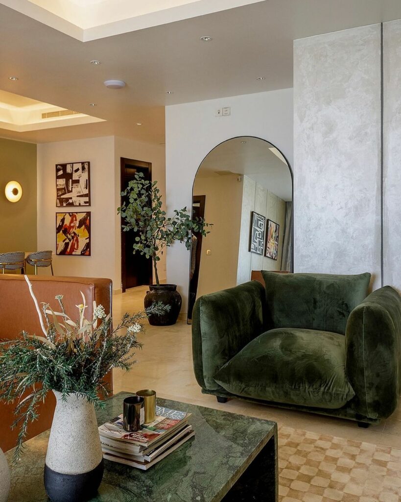 Nordic sofa in Nordic Interior Design of Airbnb Apartment by Interior Culture by Obiageli