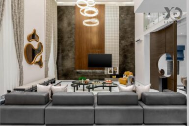 View of the living area in Contemporary home interior design