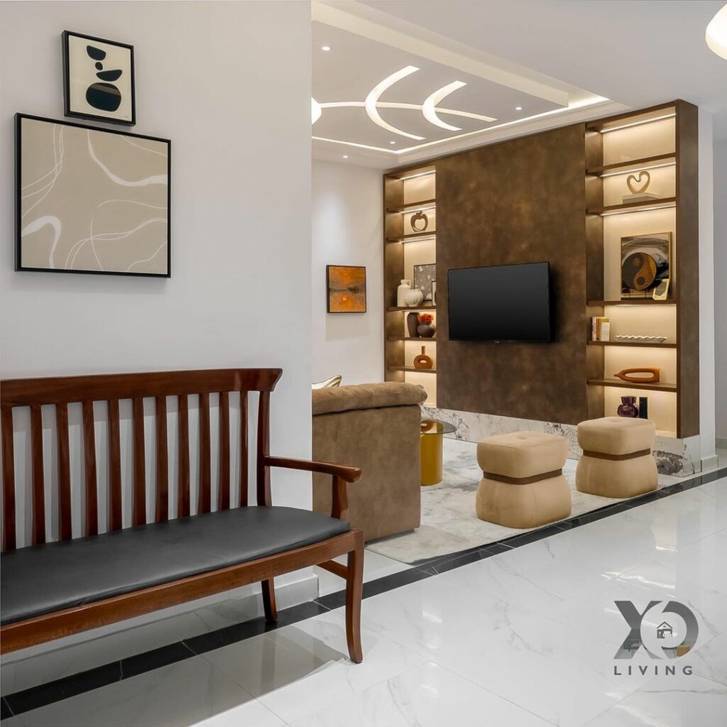 Family living room in Contemporary home interior design