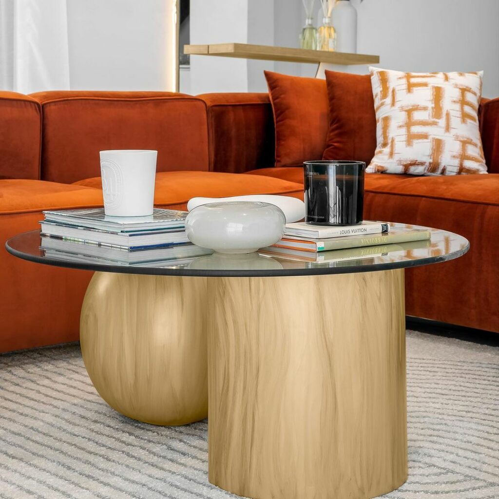 Coffee table in Contemporary Living Room Design by ICORA Home