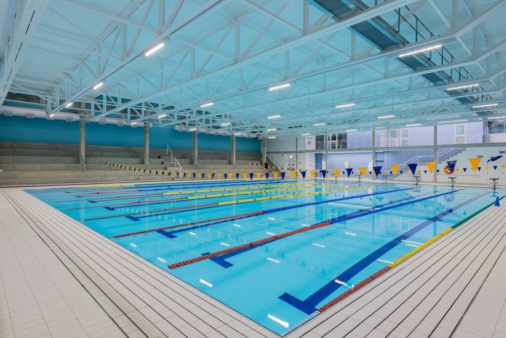 Indoor pool in St. Cyprian School Multipurpose Hall & Aquatic Centre, designed by MEYER & ASSOCIATES