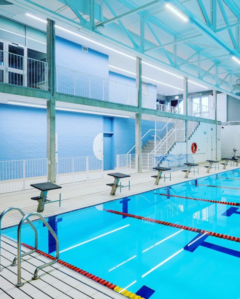 Indoor pool in St. Cyprian School Multipurpose Hall & Aquatic Centre, designed by MEYER & ASSOCIATES