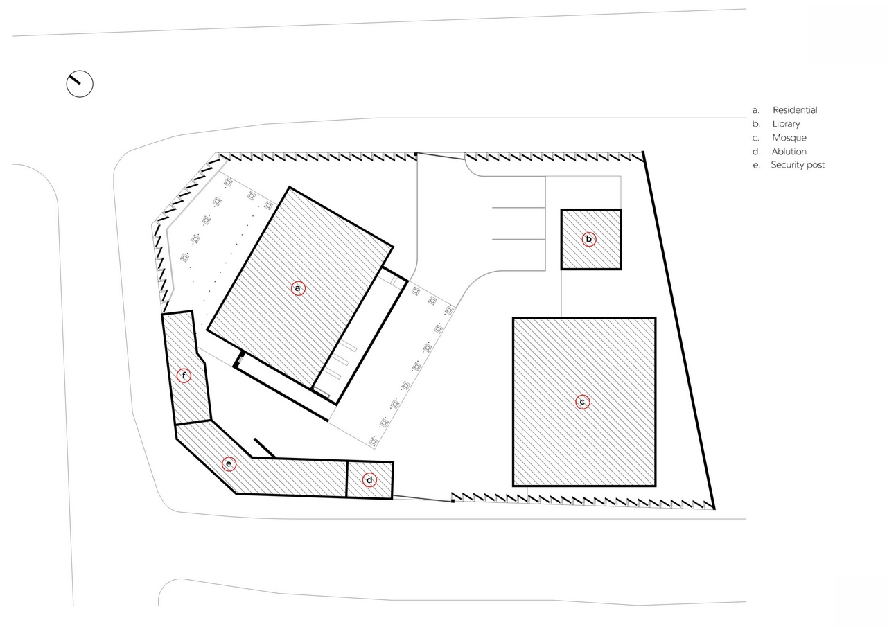 Site Plan of Religious project by Ruban Office