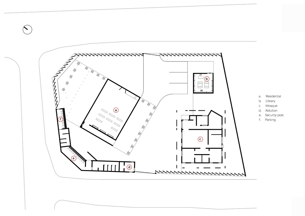 Site Plan of Religious project by Ruban Office
