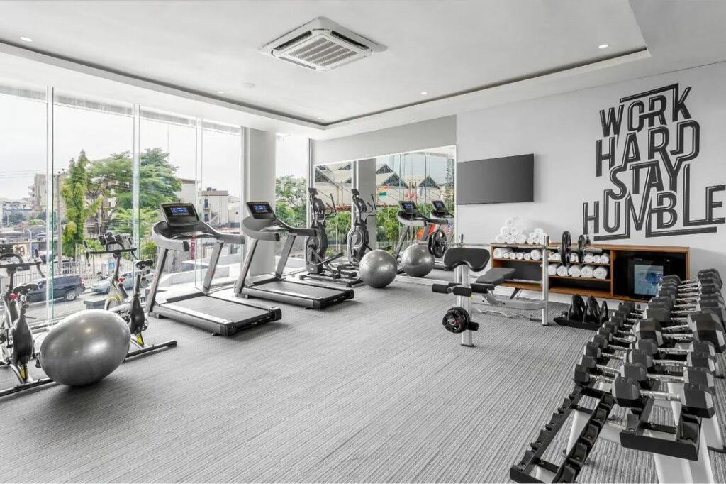 Gym in Hotel Interior Design by Project Interior