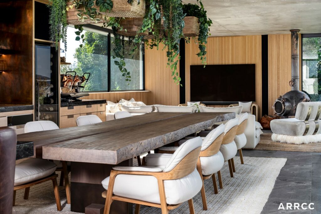 8-seater dining in Glen Villa - a Luxury villa in Capetown by ARRCC.