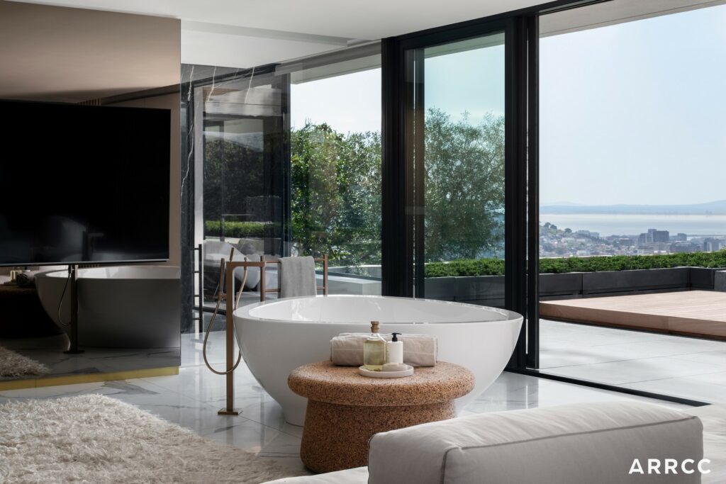 Bathroom in Glen Villa - a Luxury villa in Capetown by ARRCC.