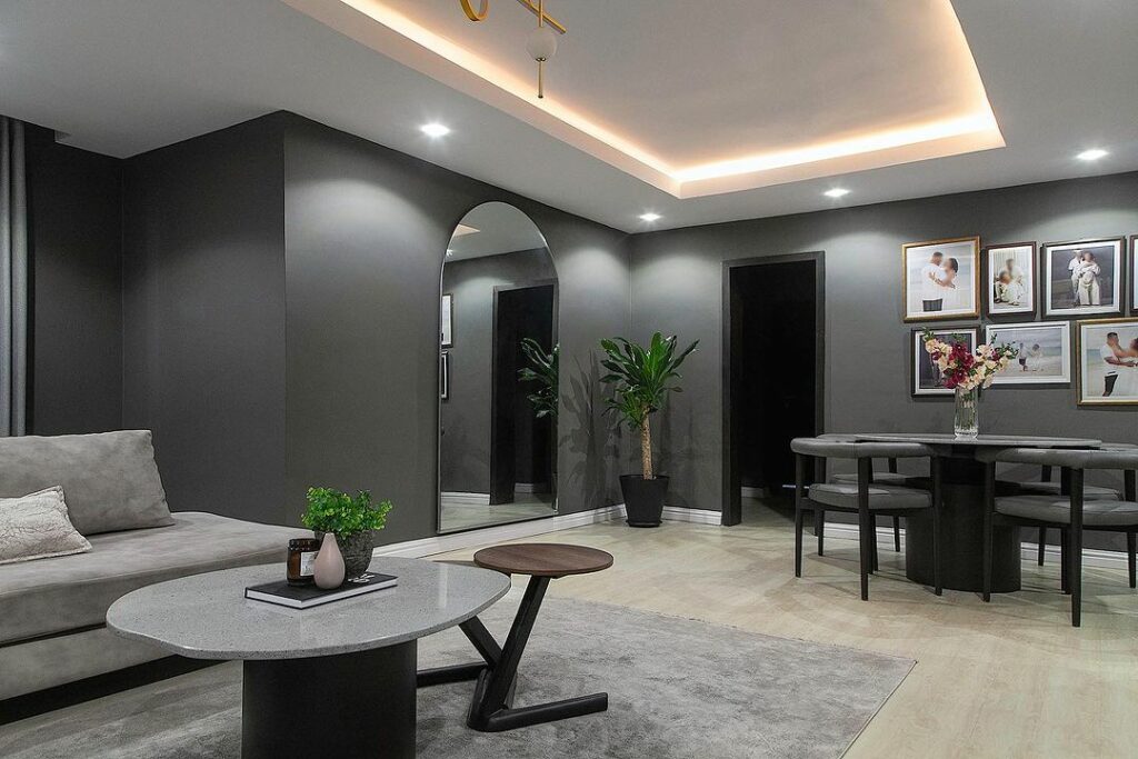 Grey Living Room By La Maison Douillet
