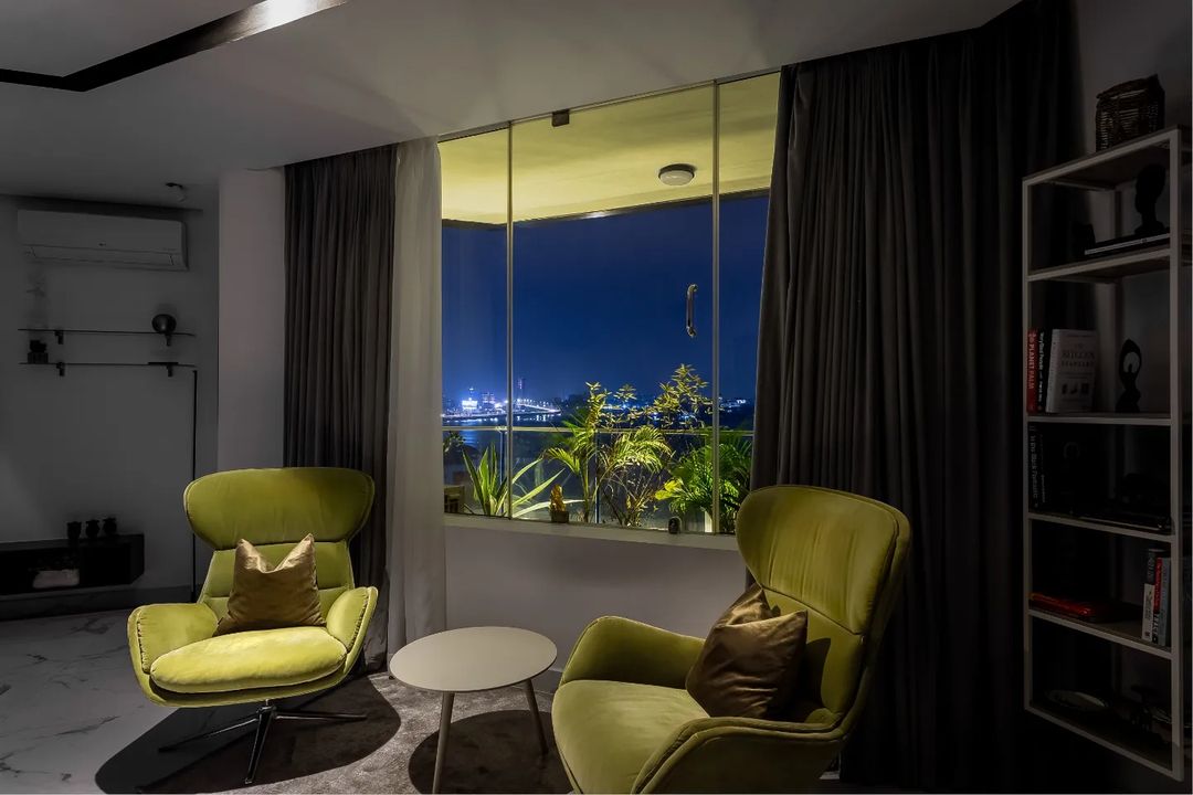 Night view of city from Luxurious Shortlet Apartment By Idabo Homes