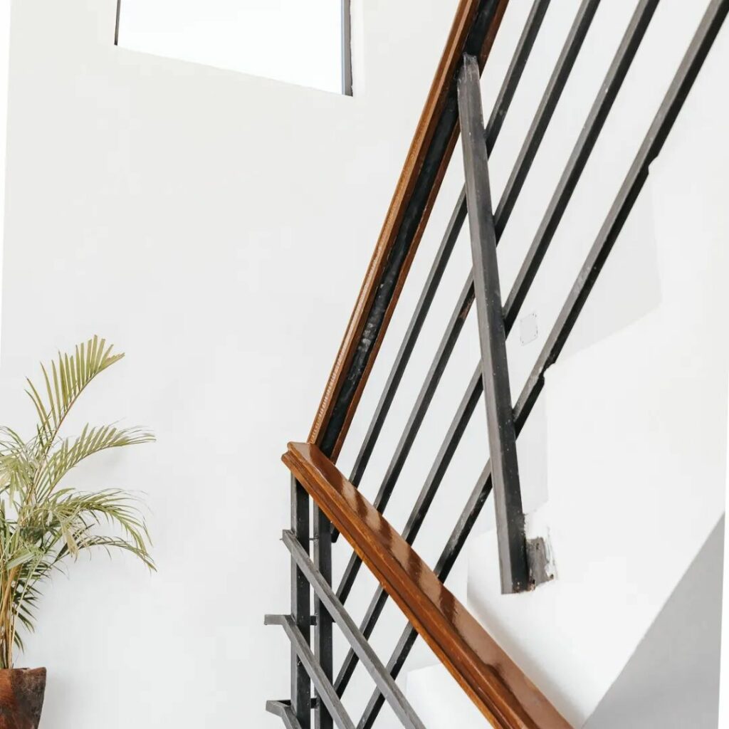 Staircase railing detail in Mera Mera Lagos, a luxury Beach House Lagos