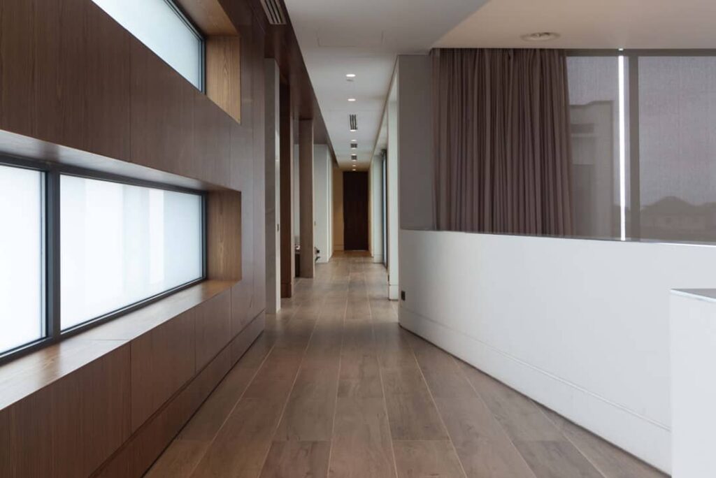 Corridor in Minimal Private Residence Design By Idlewoods Limited
