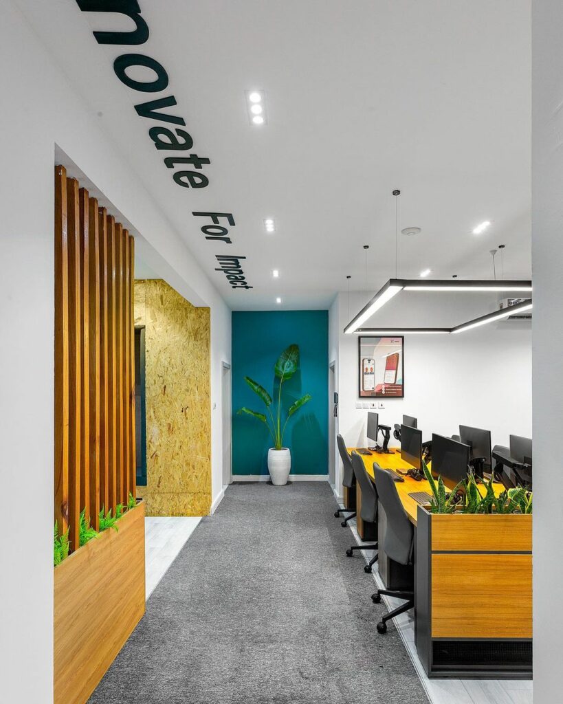 Pool office in Open Concept Office Space for Inpath Technologies By DHK Designs