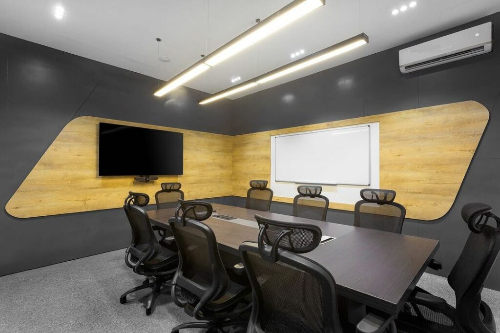 Board room in Open Concept Office Space for Inpath Technologies By DHK Designs