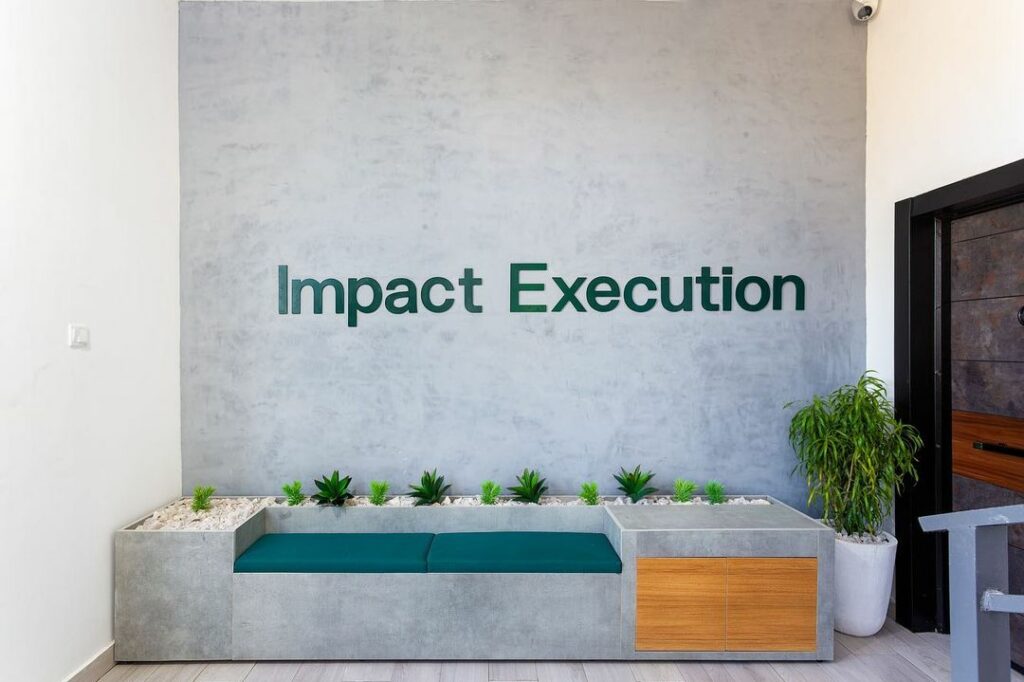 Planter bench in Open Concept Office Space for Inpath Technologies By DHK Designs
