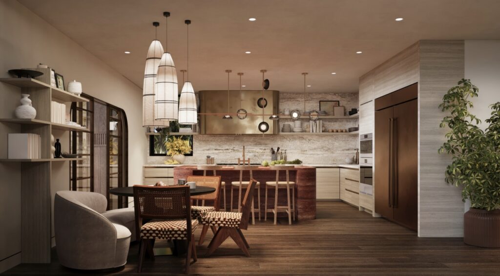 Kitchen in The Iconic Home Virtual Showhouse by Oshinowo Studio