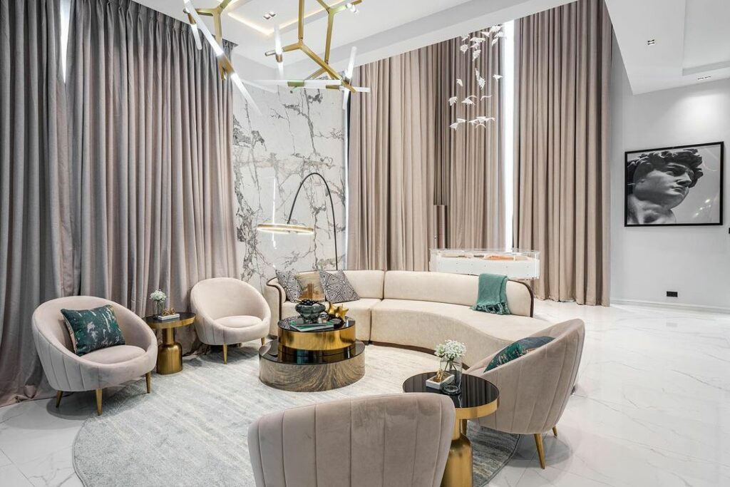 Neo-Classical Living Room Design By Bianco Val’ Interiors