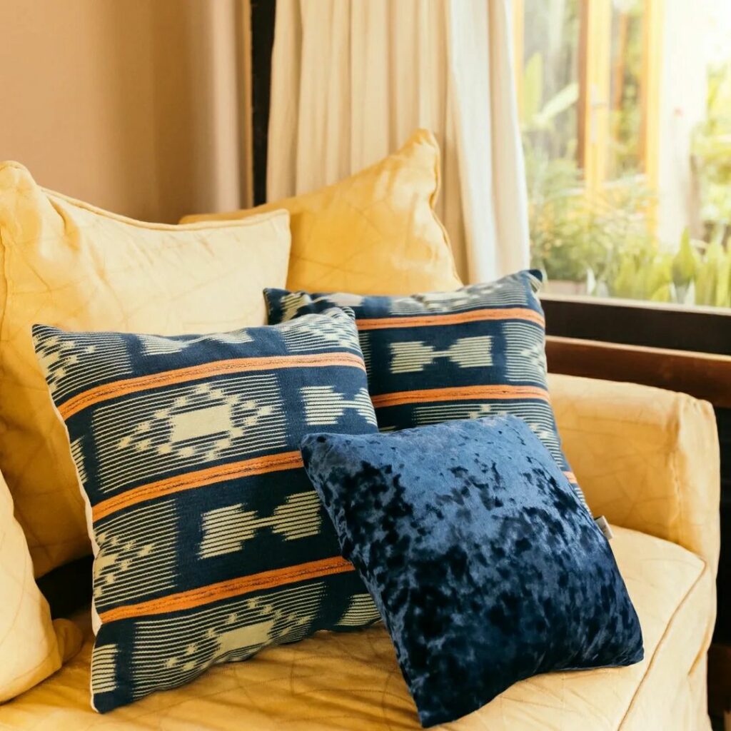 Afrocentric Baoule Throw pillows by Ghanaian homeware company, Daar Living