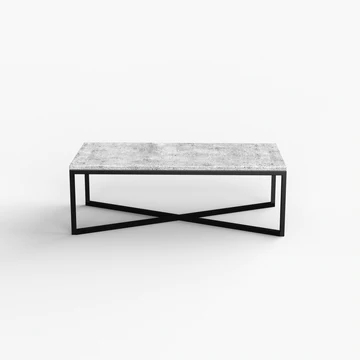 rectangular coffee table in concrete furniture collection by Konkere designs