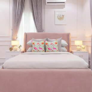 Pink-themed girl's bedroom by olivehaus Interiors