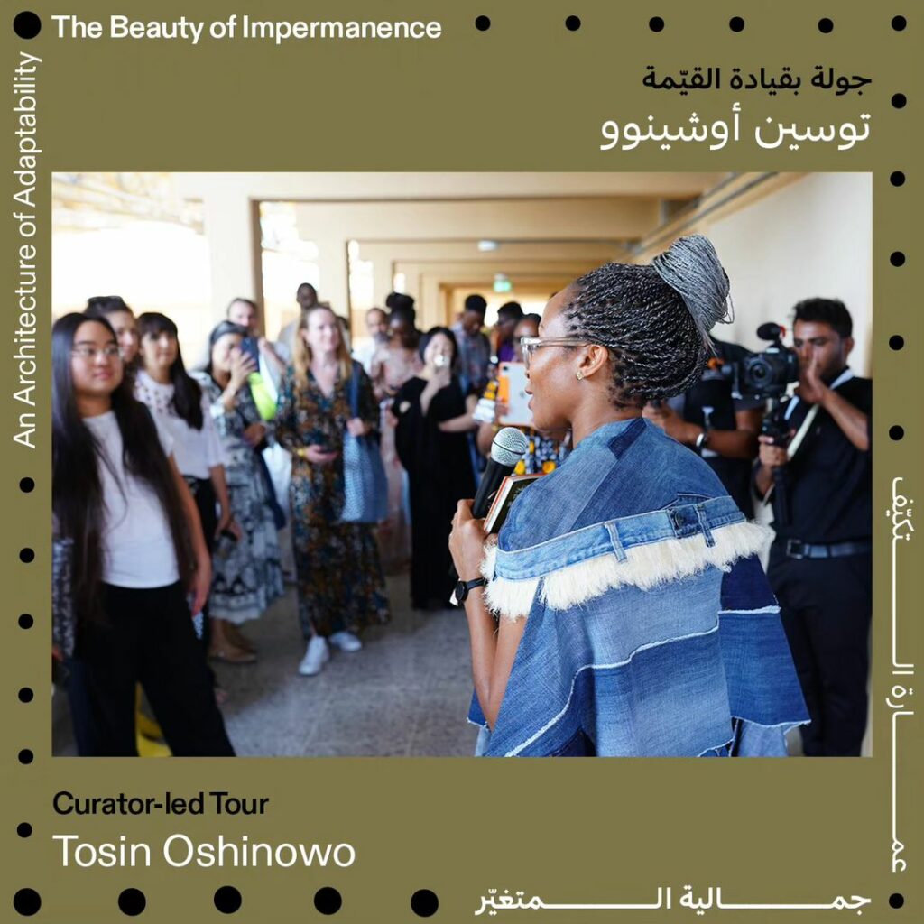 Tosin Oshinowo as tour guide for Sharjah Architecture Triennial.