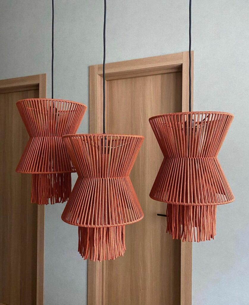 Colourful Afrocentric pendant lights by Wodu Lightings