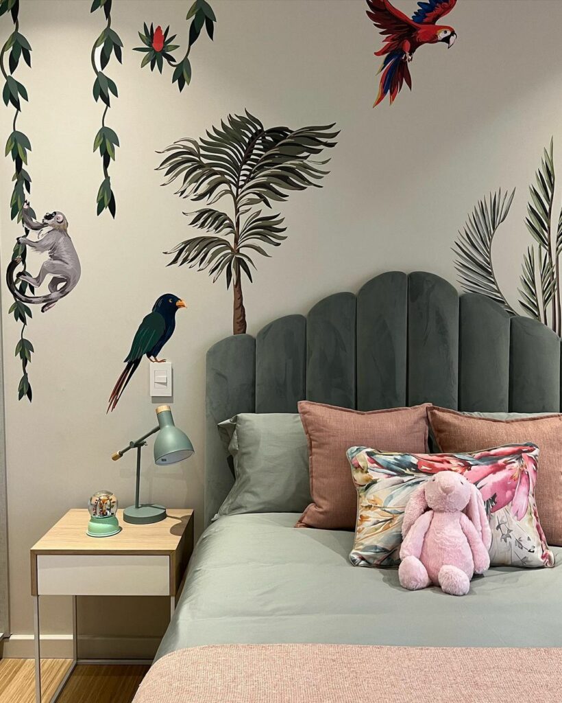 Jungle book inspired kid's bedroom interior in South Africa.