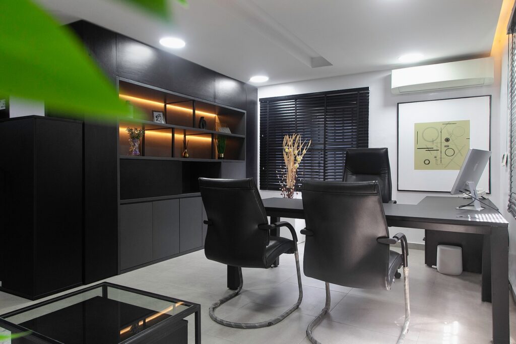Contemporary  office in Lagos by La Maison Douillet.