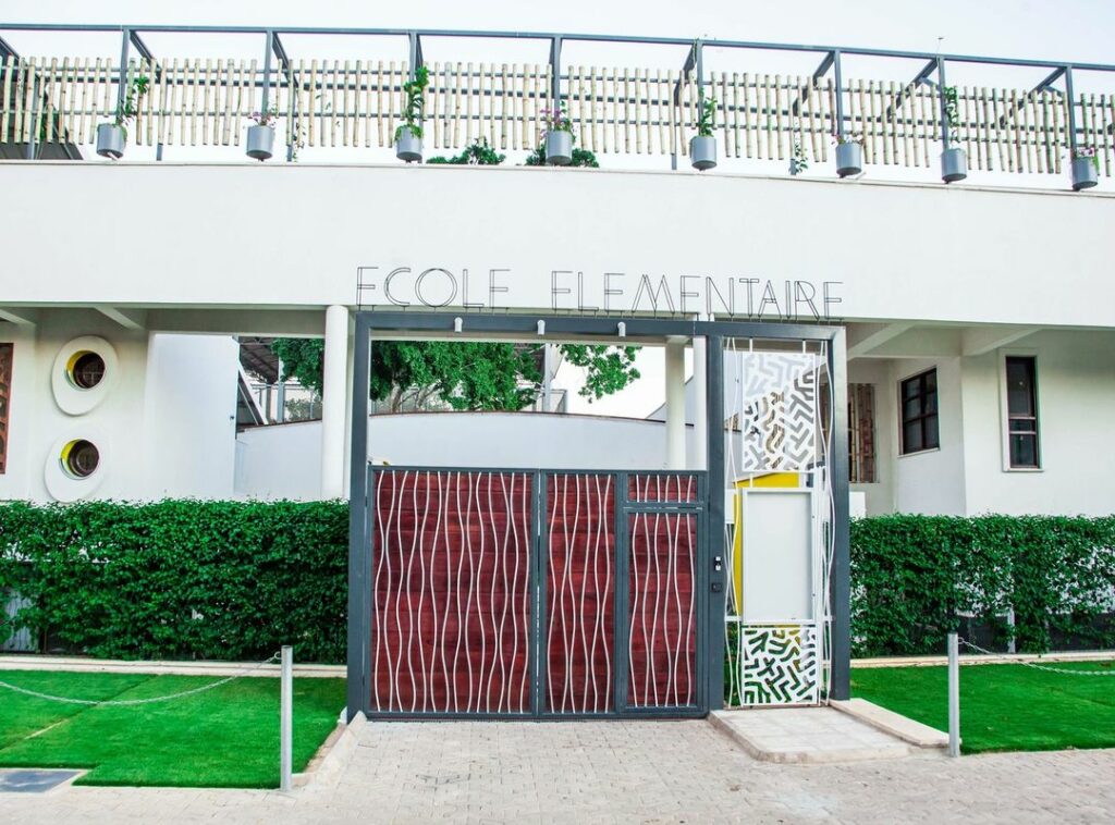 Entrance to elementary section in The French School by IPA Architects.