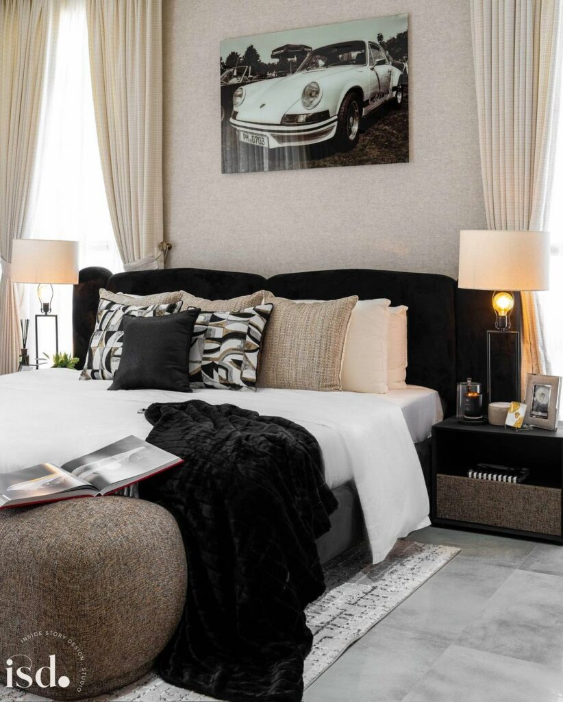 Another view of the contemporary bedroom Interior by Nigerian Interior Design Studio, ISD Studio.