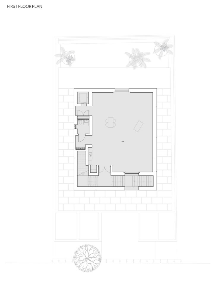 First Floor plan of DOT Ateliers by Adjaye Associates.