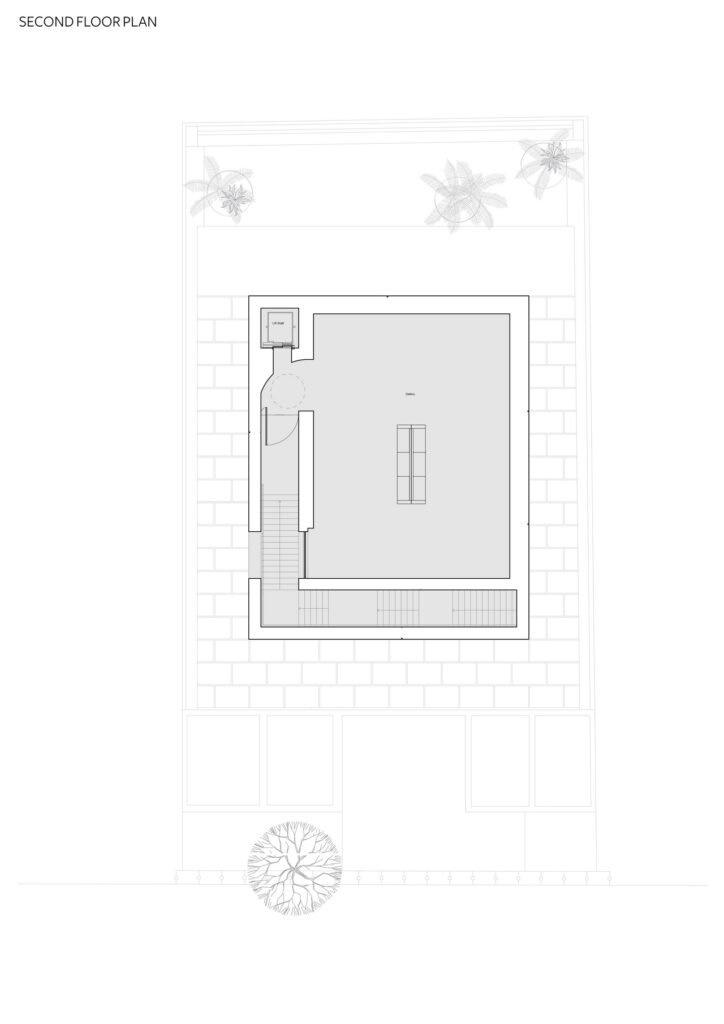 Second floor plan of DOT Ateliers by Adjaye Associates.