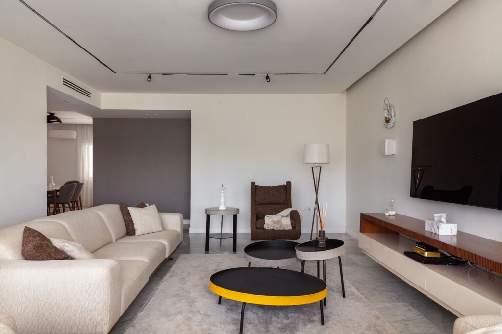 Modern living room in Abuja.