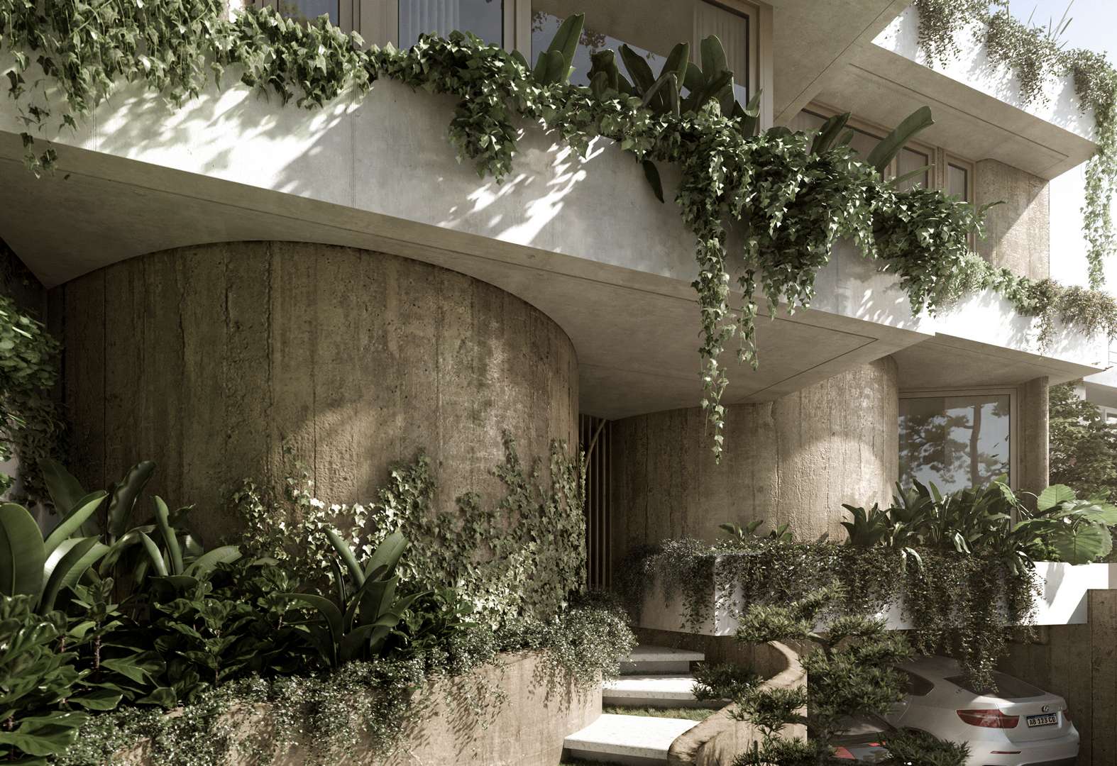 Bosque House Grizzo Studio Entrance Render