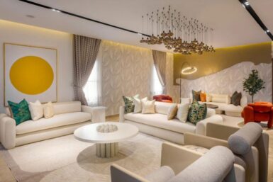 Luxury Living Room In Kaduna Features Furniture And Artworks