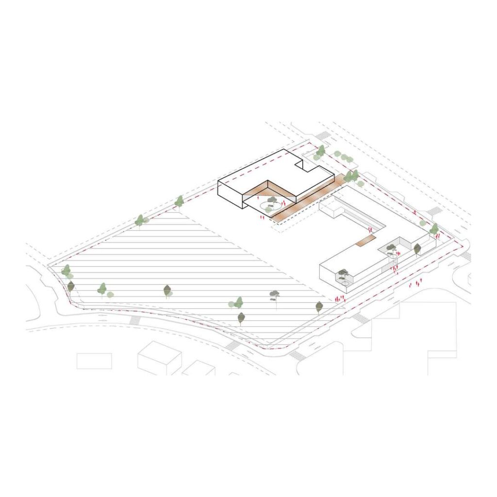 Site layout of Jacques Majorelle School by Zarchitecture Studio