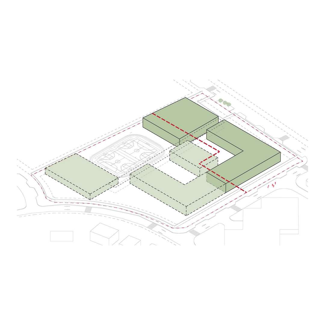 Site Layout of Jacques Majorelle School by Zarchitecture Studio