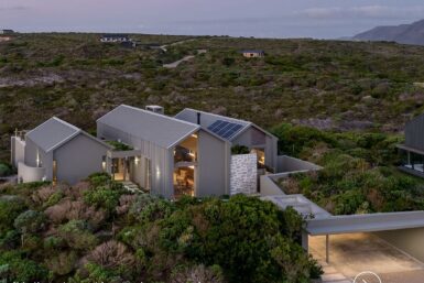 Aerial view of private residence in South Africa.